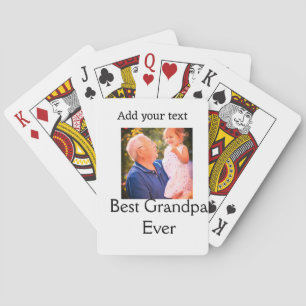 Beste opa ooit grootvader foto naam geschenken tek pokerkaarten
