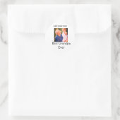 Beste opa ooit grootvader foto naam geschenken tek ronde sticker (Tas)