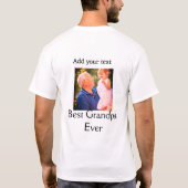 Beste opa ooit grootvader foto naam geschenken tek t-shirt (Achterkant)