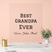 Beste opa ooit grootvader geeft eenvoudige naam acryl bord (Huwelijk)
