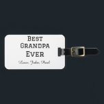 Beste opa ooit grootvader geeft eenvoudige naam bagagelabel<br><div class="desc">ontwerp</div>