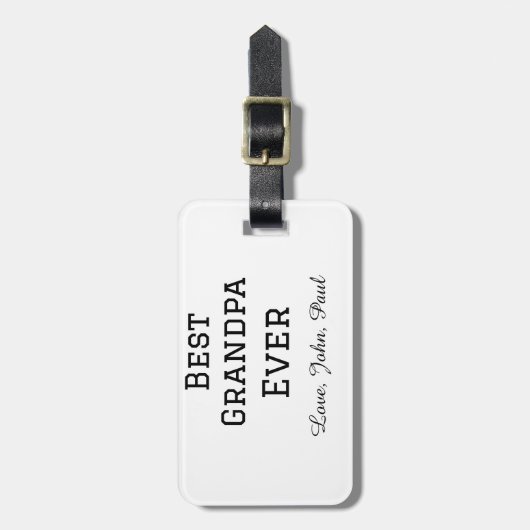 Beste opa ooit grootvader geeft eenvoudige naam bagagelabel (Voorkant verticaal)