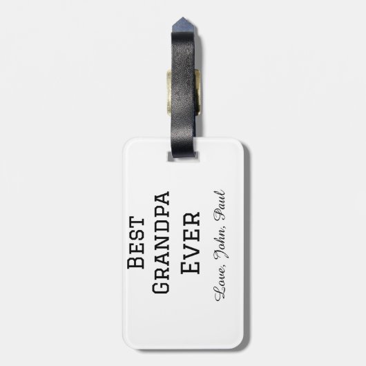 Beste opa ooit grootvader geeft eenvoudige naam bagagelabel (Achterkant verticaal)