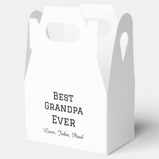 Beste opa ooit grootvader geeft eenvoudige naam bedankdoosjes (Geopend)