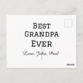 Beste opa ooit grootvader geeft eenvoudige naam briefkaart (Achterkant)
