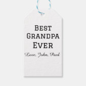 Beste opa ooit grootvader geeft eenvoudige naam cadeaulabel (Voorkant)