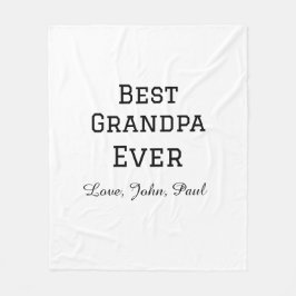 Beste opa ooit grootvader geeft eenvoudige naam fleece deken