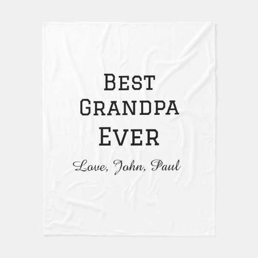 Beste opa ooit grootvader geeft eenvoudige naam fleece deken (Voorkant)