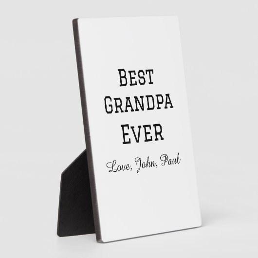 Beste opa ooit grootvader geeft eenvoudige naam fotoplaat (Zijkant)