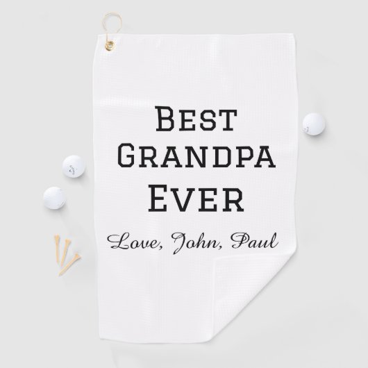 Beste opa ooit grootvader geeft eenvoudige naam golfhanddoek (Insitu)