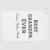 Beste opa ooit grootvader geeft eenvoudige naam golfhanddoek (Horizontaal)