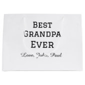 Beste opa ooit grootvader geeft eenvoudige naam groot cadeauzakje (Voorkant)
