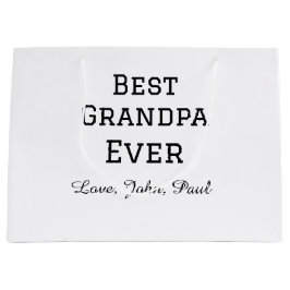 Beste opa ooit grootvader geeft eenvoudige naam groot cadeauzakje