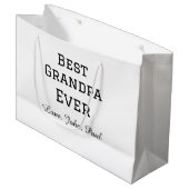 Beste opa ooit grootvader geeft eenvoudige naam groot cadeauzakje (Voorkant Gekanteld)