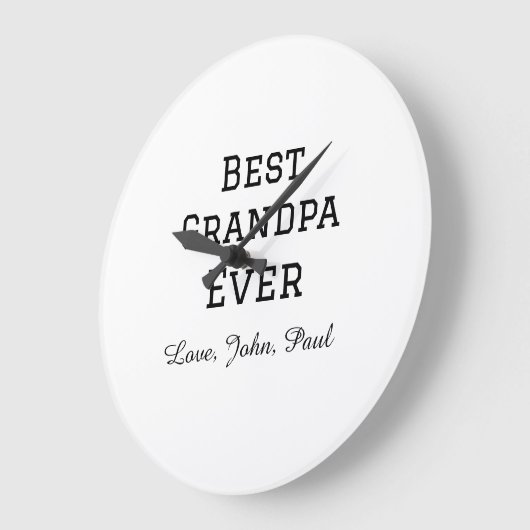 Beste opa ooit grootvader geeft eenvoudige naam grote klok (Hoek)