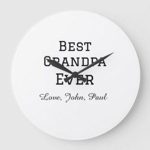 Beste opa ooit grootvader geeft eenvoudige naam grote klok