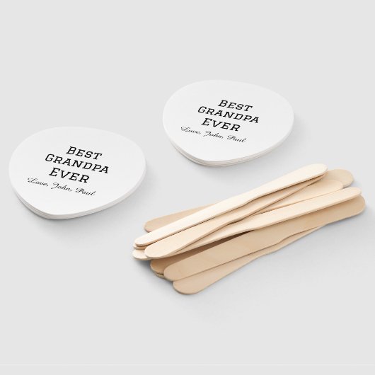 Beste opa ooit grootvader geeft eenvoudige naam handwaaier (Niet-gemonteerd)
