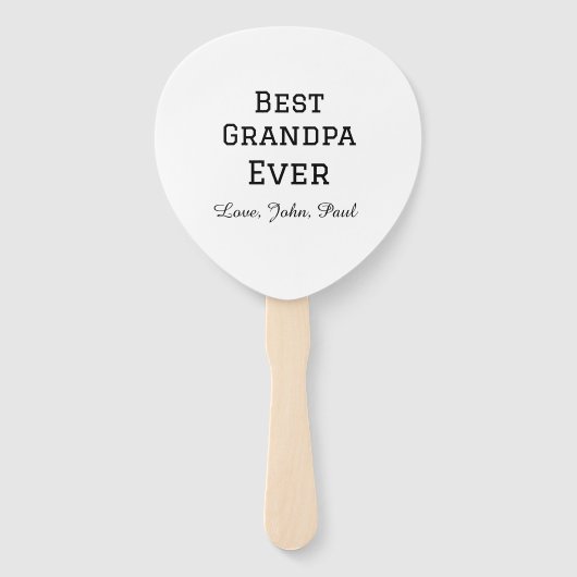 Beste opa ooit grootvader geeft eenvoudige naam handwaaier (Achterkant)