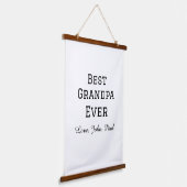 Beste opa ooit grootvader geeft eenvoudige naam hangend wandkleed (Gebogen)