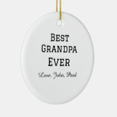 Beste opa ooit grootvader geeft eenvoudige naam keramisch ornament (Rechts)