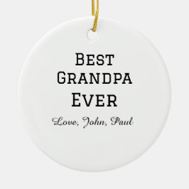Beste opa ooit grootvader geeft eenvoudige naam keramisch ornament