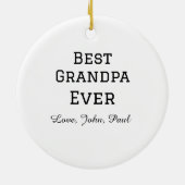 Beste opa ooit grootvader geeft eenvoudige naam keramisch ornament (Achterkant)