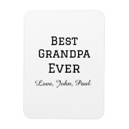 Beste opa ooit grootvader geeft eenvoudige naam magneet