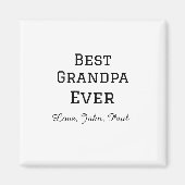Beste opa ooit grootvader geeft eenvoudige naam magneet (Voorkant)