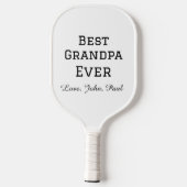Beste opa ooit grootvader geeft eenvoudige naam pickleball paddle (Achterkant)