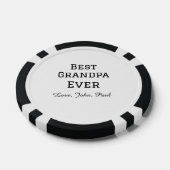 Beste opa ooit grootvader geeft eenvoudige naam poker chips (Enkel)