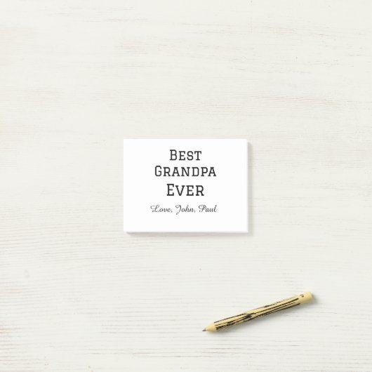 Beste opa ooit grootvader geeft eenvoudige naam post-it® notes (Op bureau)