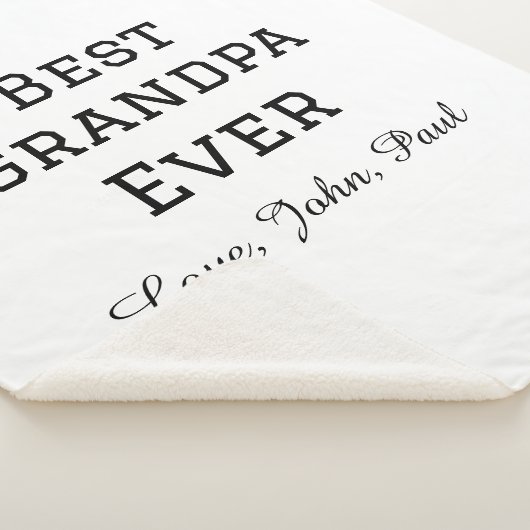 Beste opa ooit grootvader geeft eenvoudige naam sherpa deken (3/4)