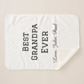 Beste opa ooit grootvader geeft eenvoudige naam sherpa deken (Voorkant (horizontaal))