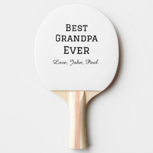 Beste opa ooit grootvader geeft eenvoudige naam tafeltennisbatje