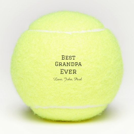 Beste opa ooit grootvader geeft eenvoudige naam tennisballen (Voorkant)