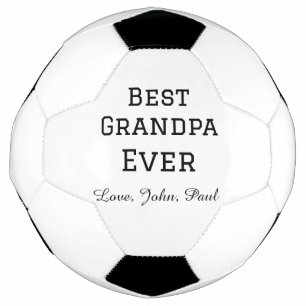 Beste opa ooit grootvader geeft eenvoudige naam voetbal