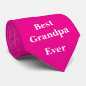 Beste Opa Ooit Grootvader Hot Pink Kleurrijk Stropdas (Opgerold)
