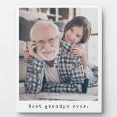 Beste Opa Ooit Grootvader Volledige Foto Ezel Fotoplaat (Voorkant)