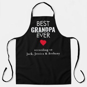 Beste opa ooit hartnaam wit zwart schort