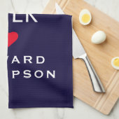 Beste opa ooit hartnaam Witte marine Theedoek (Quarter Fold)