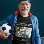 Beste opa ooit hou van je fotocollage zwart t-shirt<br><div class="desc">Modern hedendaags BEST OPA EVER Happy Vaderdag 4 familie fotocollage keepsake eenvoudig zwart-wit T-shirt met een gewaagde typografie script sjabloon. Creëer met vier familie afbeeldingen en jouw tekst! U kunt de kleuren van de tekst wijzigen. Het kan een schattig gepersonaliseerd cadeau zijn voor je vader of opa voor de Vaderdag,...</div>
