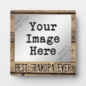 Beste opa ooit in Rustic Wood-Geframed Foto Fotoplaat (Voorkant)