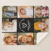 Beste Opa Ooit Instagram Fotocollage Sherpa Deken (Voorkant (horizontaal))