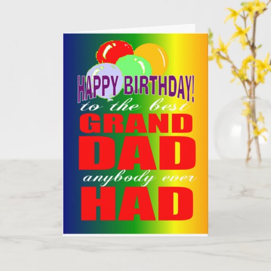 Beste opa ooit jarig kaart (Gele Bloem)