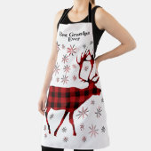 Beste opa ooit kerst herten rode plaids schort (Insitu)