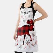 Beste opa ooit Kerstmis Moose rode plaids Schort (Insitu)