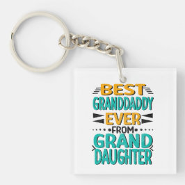 Beste opa ooit kleindochter, groen Sinaasappel Sleutelhanger