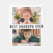 Beste opa ooit kleinkinderen 2 fotocollage fleece deken (Voorkant)