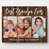 Beste opa ooit kleinkinderen 3 foto collage hout fotoplaat (Voorkant)