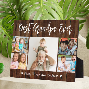 Beste opa ooit kleinkinderen 5 foto collage hout fotoplaat